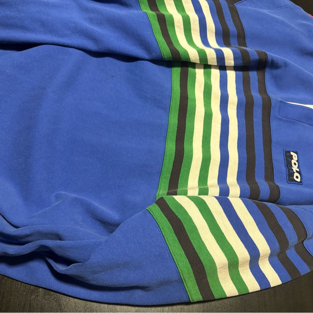 Polo by Ralph Lauren Blue and Green Collar Shirt